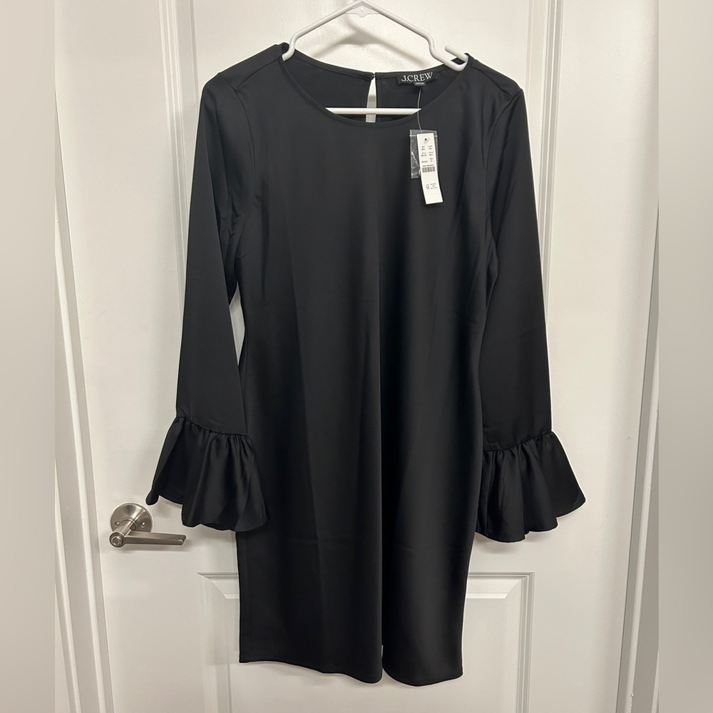 [6] black long sleeve J.Crew dress